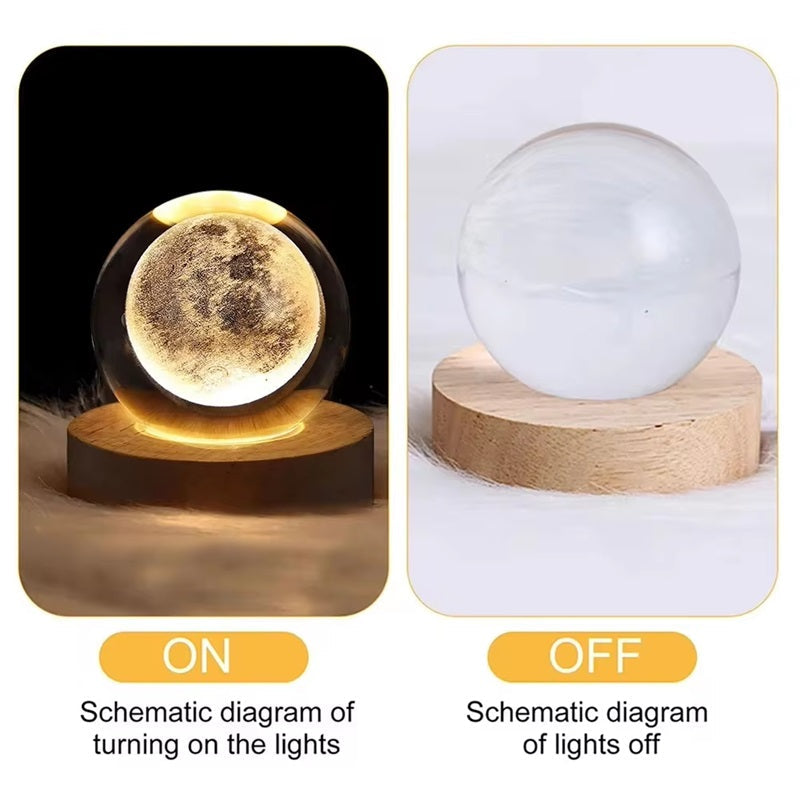 3D Crystal Ball LED Lamp Decorative