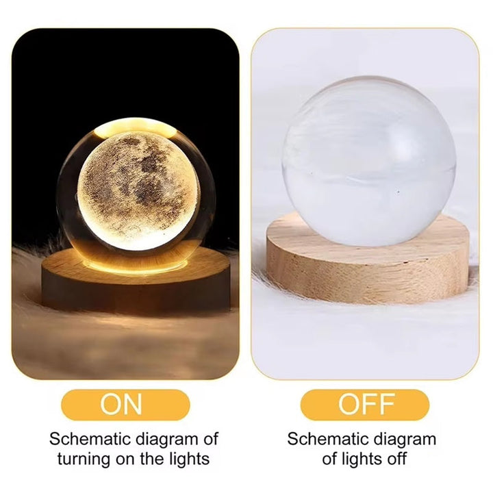 3D Crystal Ball LED Lamp Decorative