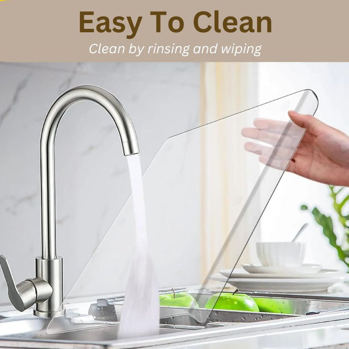 Clear Cutting Board with Counter Lip
