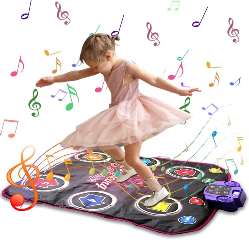 Kids Interactive Dance Mat with Adjustable Levels and Challenge