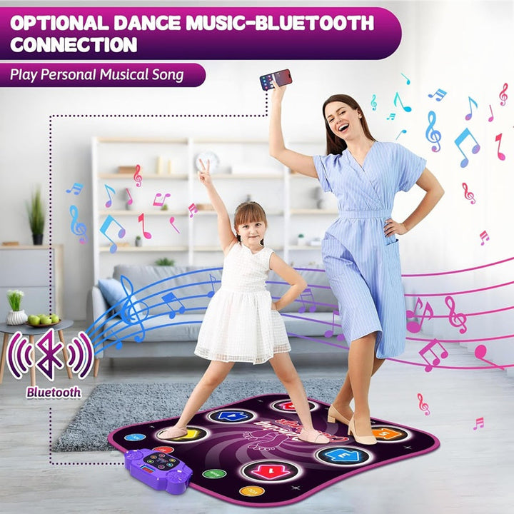 Kids Interactive Dance Mat with Adjustable Levels and Challenge