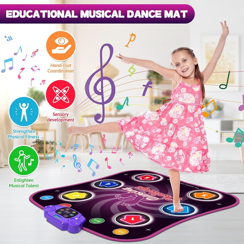 Kids Interactive Dance Mat with Adjustable Levels and Challenge