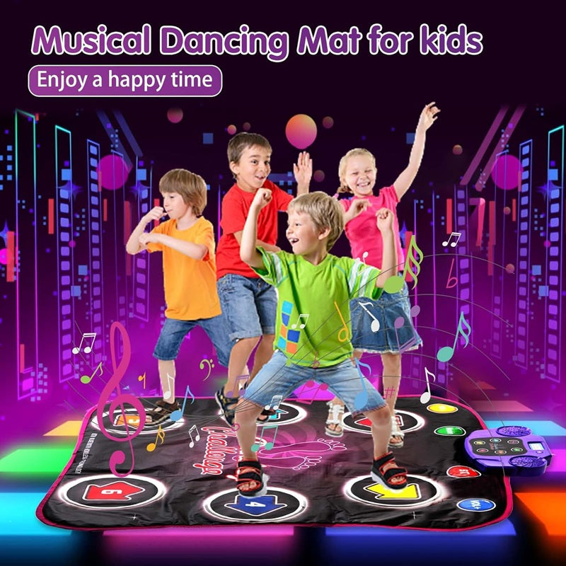 Kids Interactive Dance Mat with Adjustable Levels and Challenge