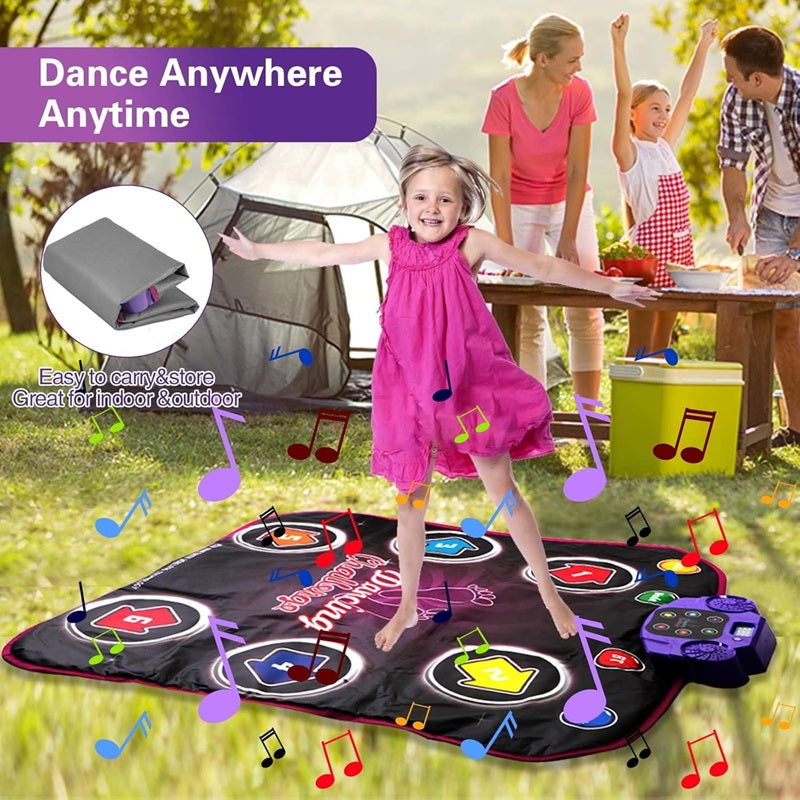 Kids Interactive Dance Mat with Adjustable Levels and Challenge