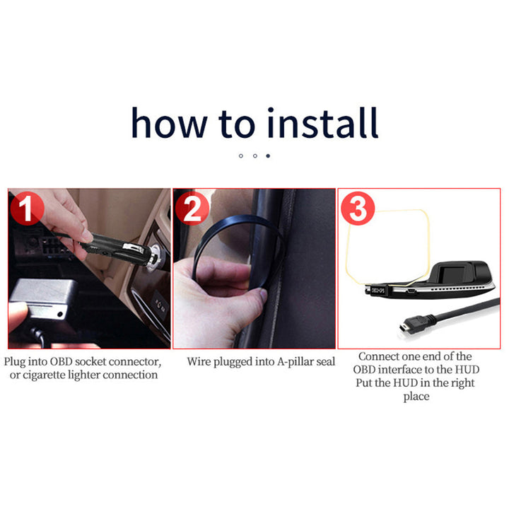 Smart Car HUD Display  GPS Navigation Projector With Speed Monitor - Product detail 15