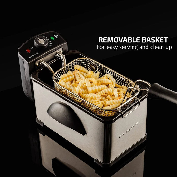 Electric Deep Fryer 2L Capacity Adjustable Temperature Control