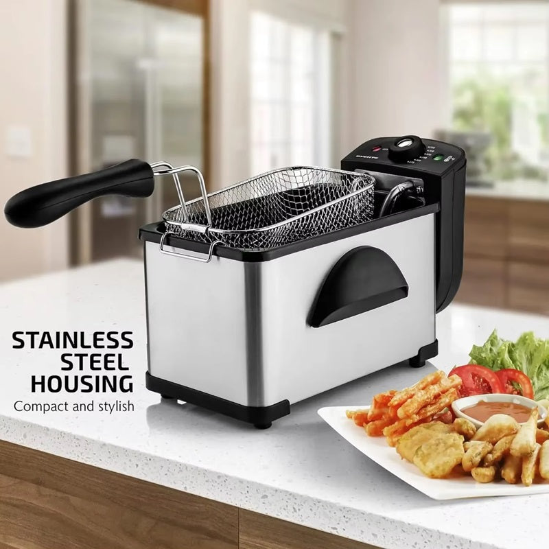 Electric Deep Fryer 2L Capacity Adjustable Temperature Control