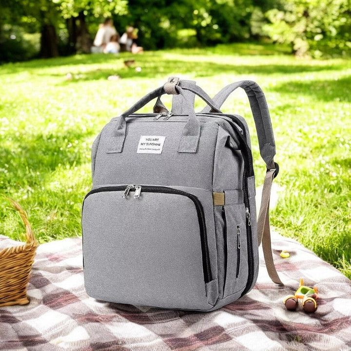 Unisex Diaper Bag with Foldable Crib and Changing Pad Multifunctional - Lenila