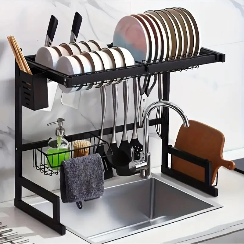 Adjustable Sink Dish Drying Rack Custom Fit