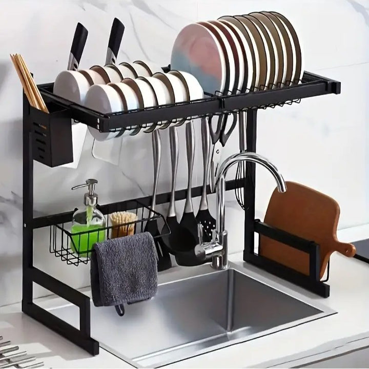Adjustable Sink Dish Drying Rack Custom Fit