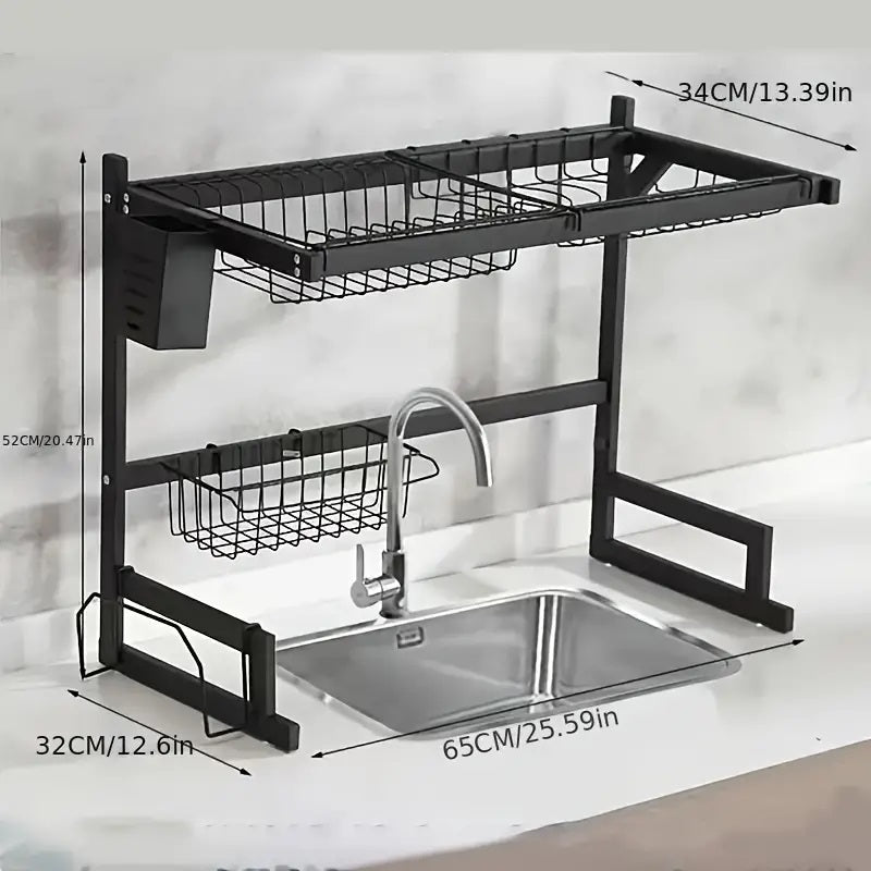 Adjustable Sink Dish Drying Rack Custom Fit