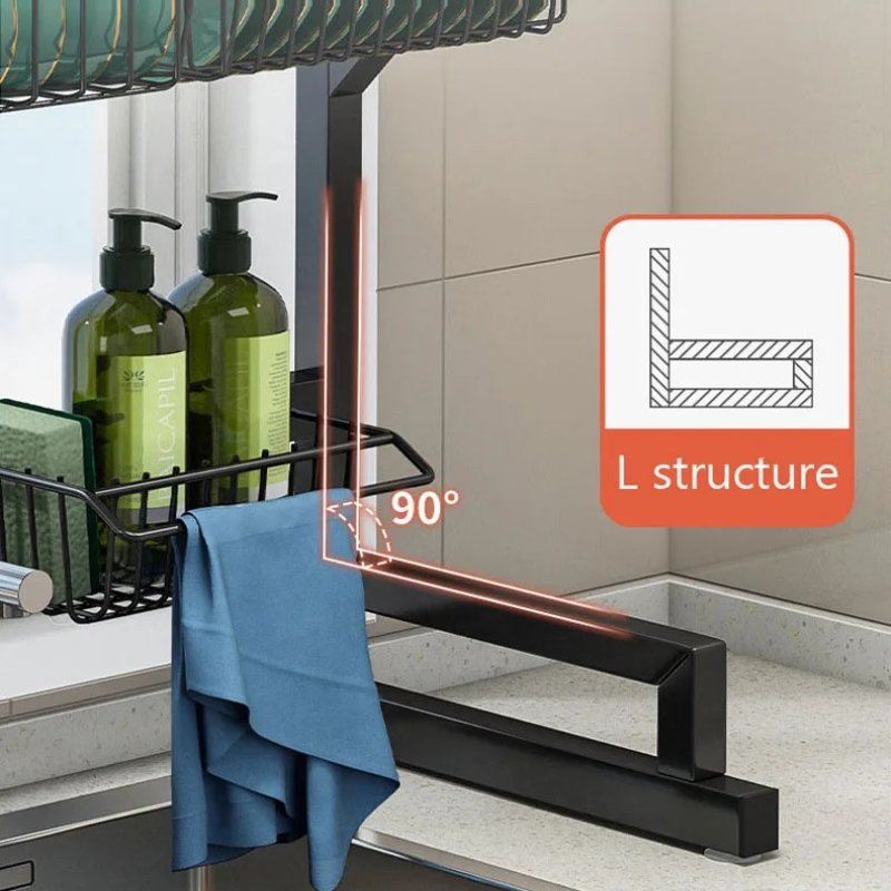Adjustable Sink Dish Drying Rack Custom Fit