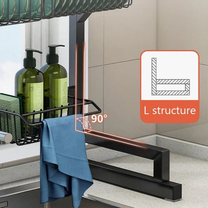 Adjustable Sink Dish Drying Rack Custom Fit