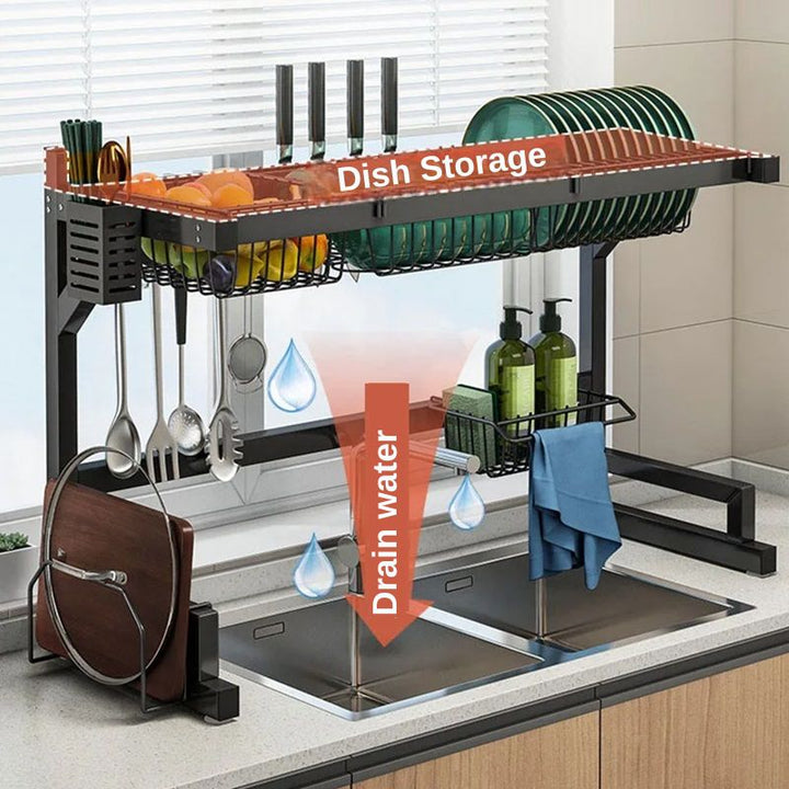 Adjustable Sink Dish Drying Rack Custom Fit