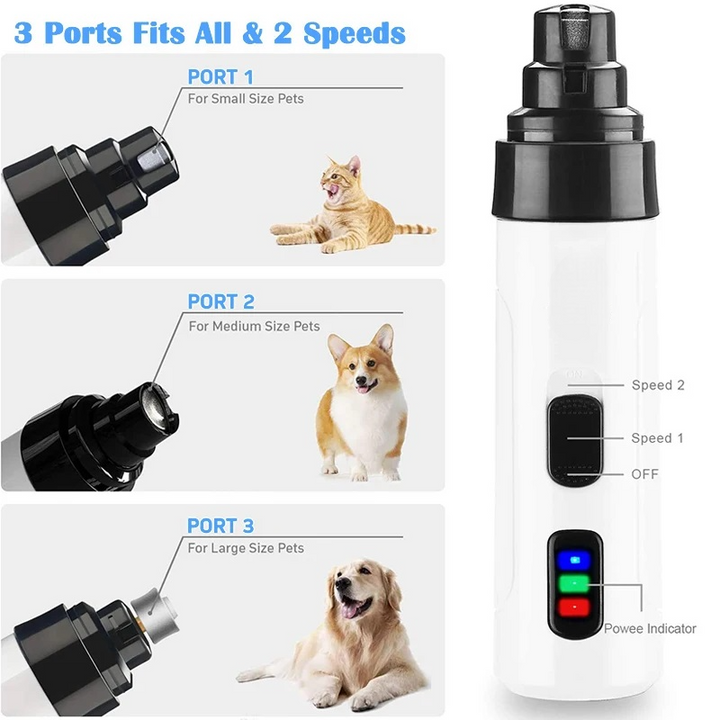 Electric Dog Nail Trimmer Grooming Tool Cordless
