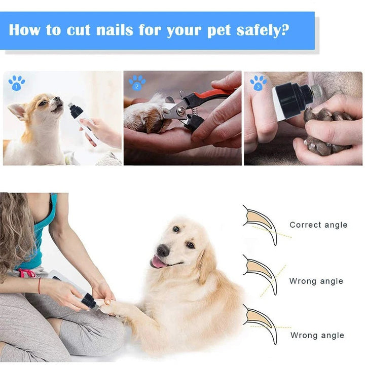 Electric Dog Nail Trimmer Grooming Tool Cordless