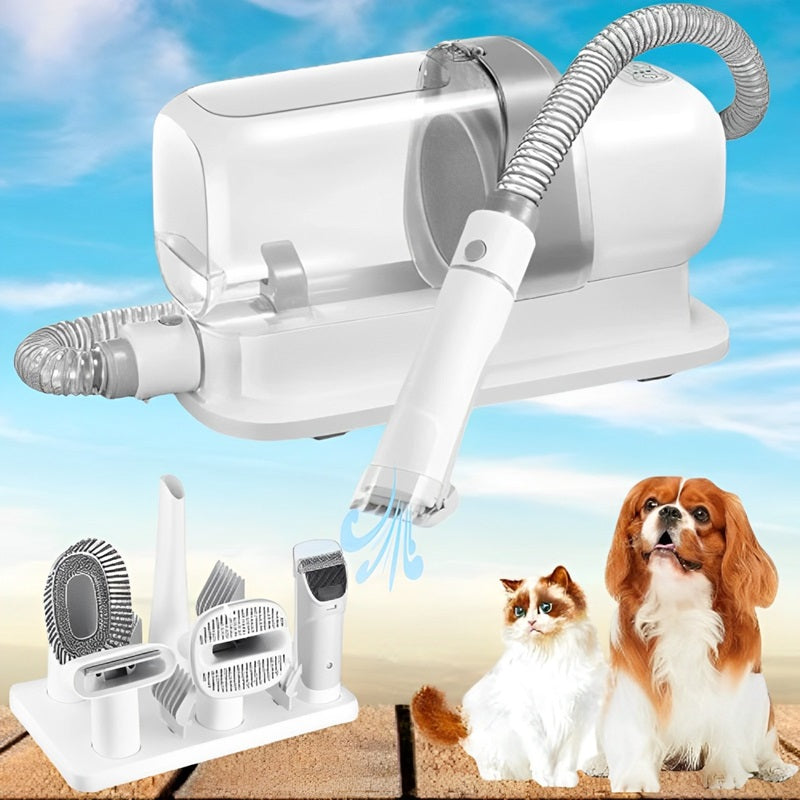 Pet Grooming Kit with Hair Vacuum and Clipping Tools 5-in-1 - Lenila