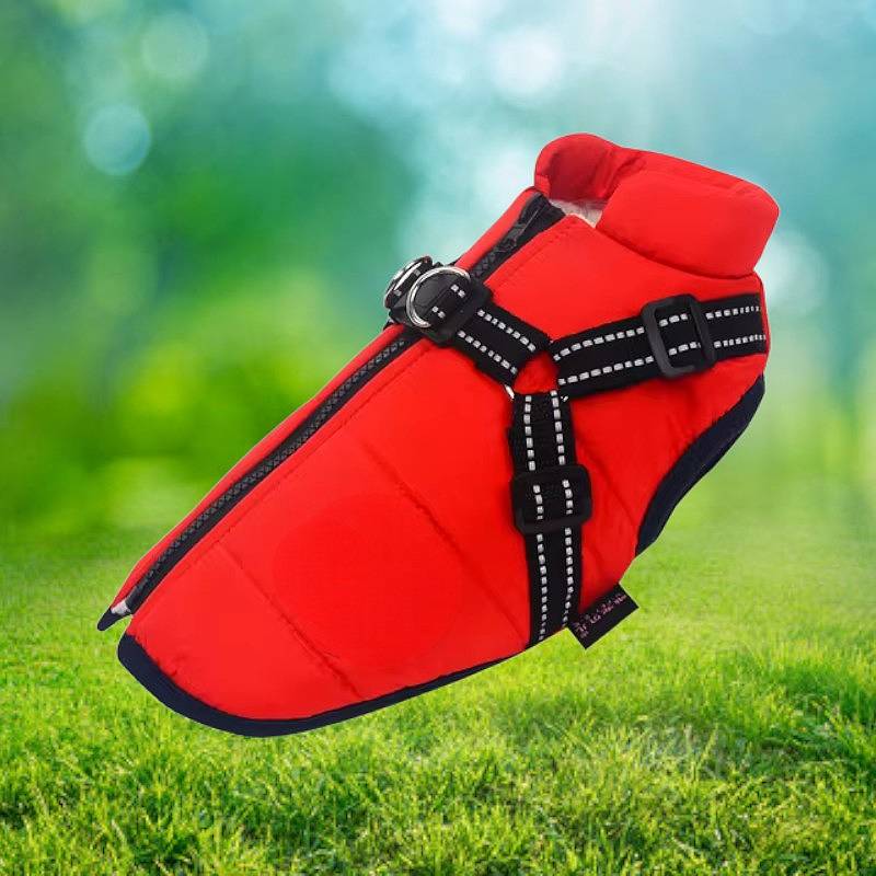 Dog Jacket Waterproof Winter with Reflective Built-In Harness - Lenila