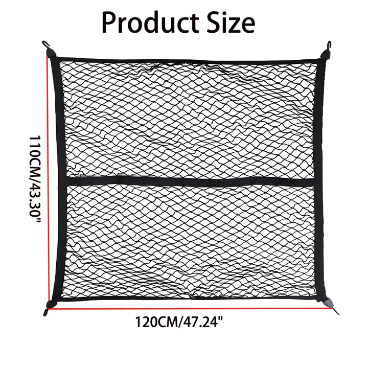 Universal Truck Bed Cargo Net Durable Elastic Mesh