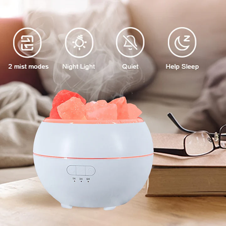 Essential Oil Diffuser with Salt Lamp Feature