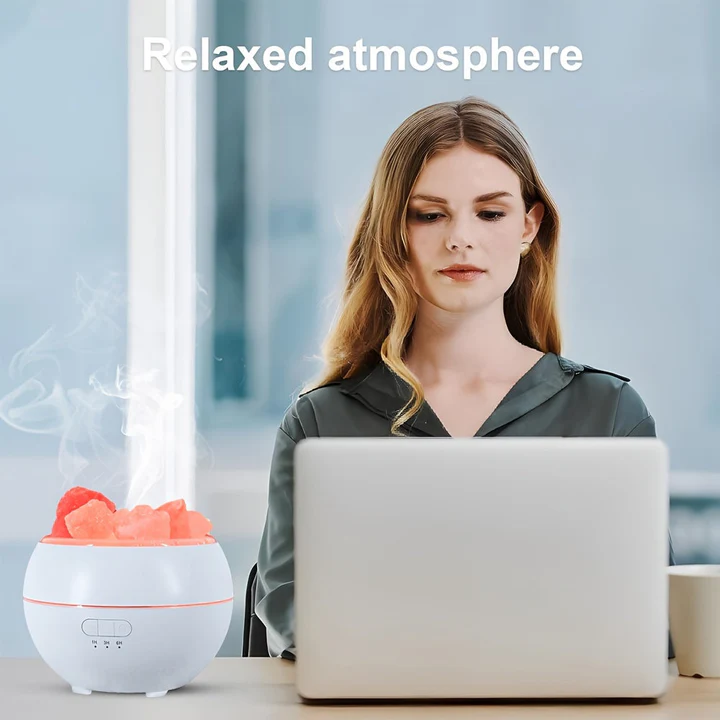 Essential Oil Diffuser with Salt Lamp Feature