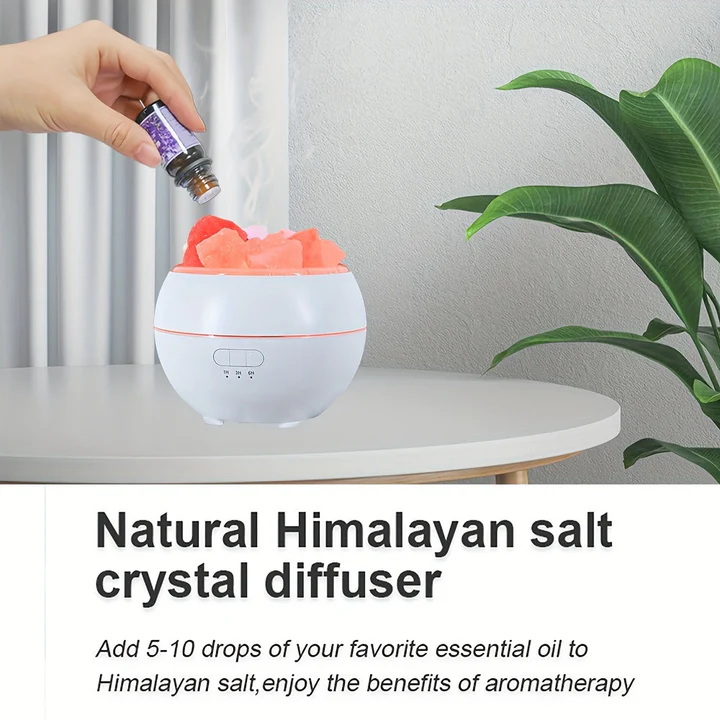 Essential Oil Diffuser with Salt Lamp Feature