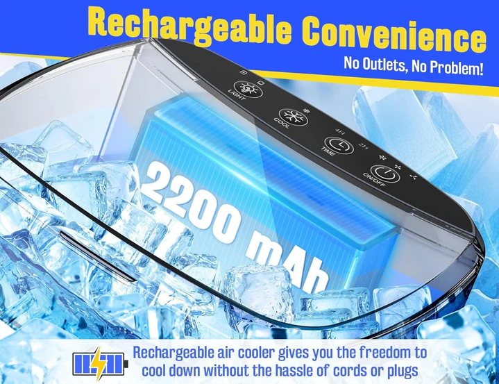 Portable Air Cooler Fan Compact Lightweight