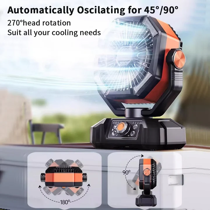 Portable Camping Fan Battery Operated Compact Design