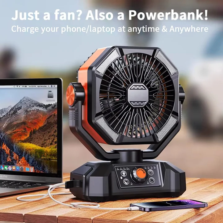 Portable Camping Fan Battery Operated Compact Design