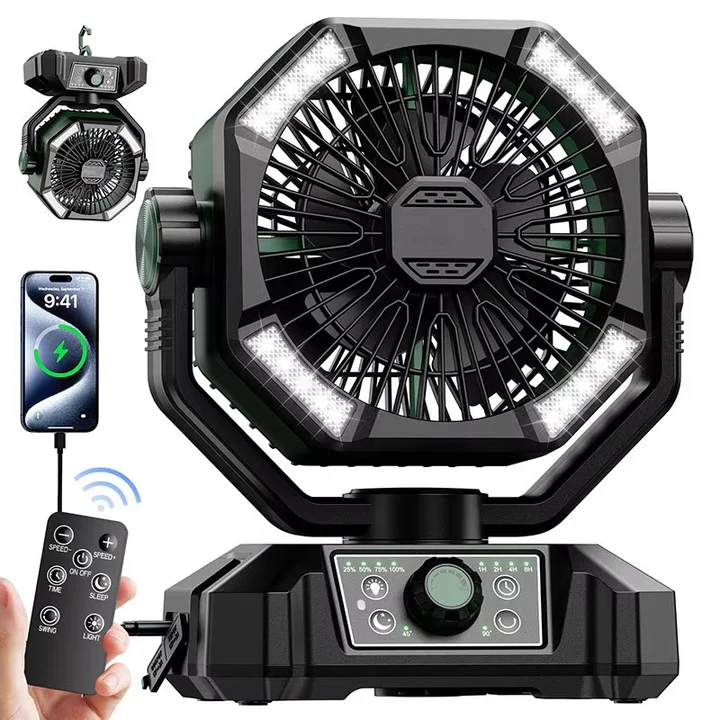 Portable Camping Fan Battery Operated Compact Design