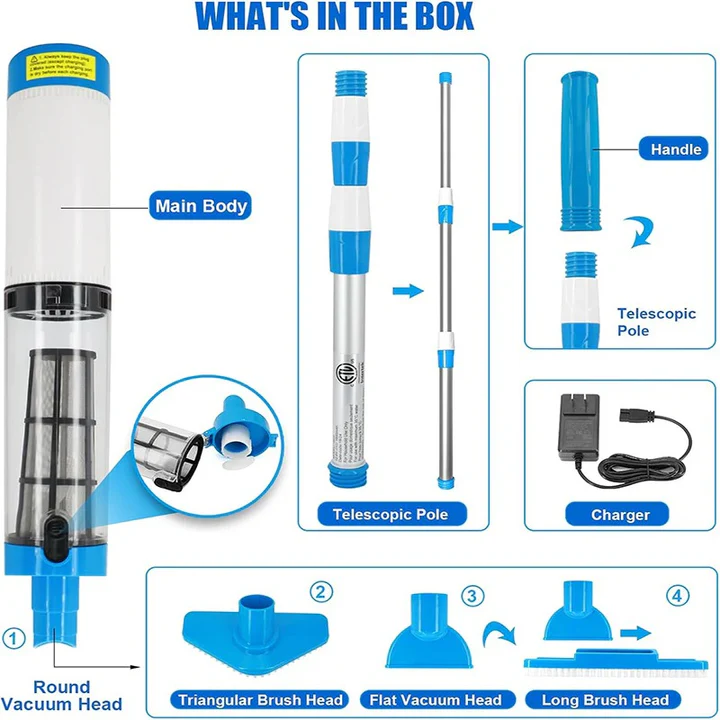 Cordless Rechargeable Pool Vacuum Cleaner