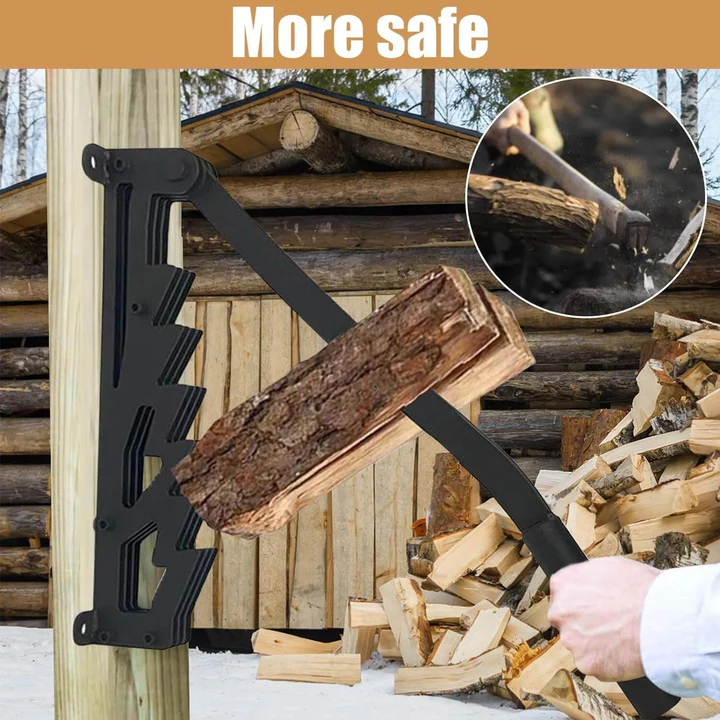 Wall Mounted Firewood Splitter Steel Heavy Duty