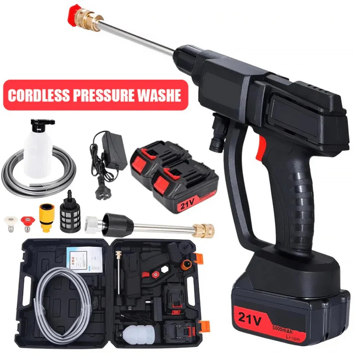 Cordless High-Pressure Washer with Battery Power