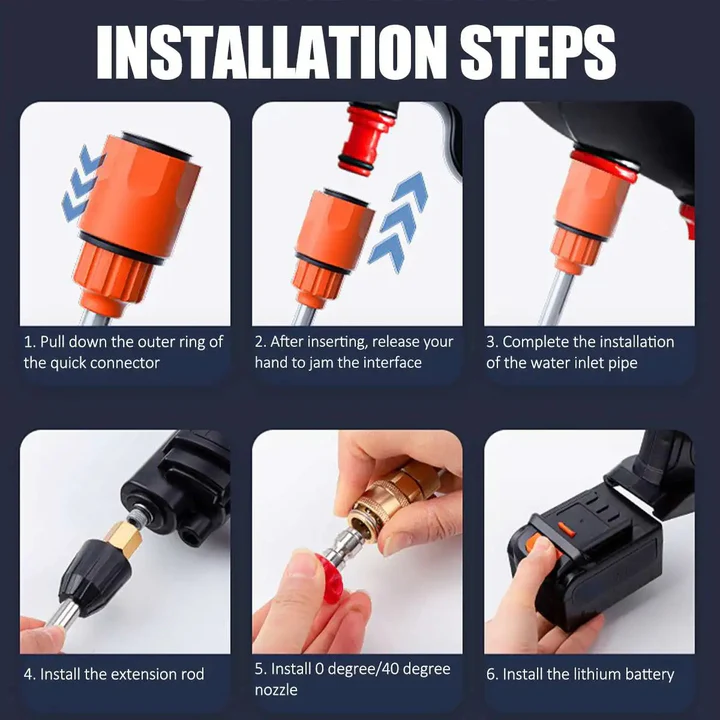 Cordless High-Pressure Washer with Battery Power