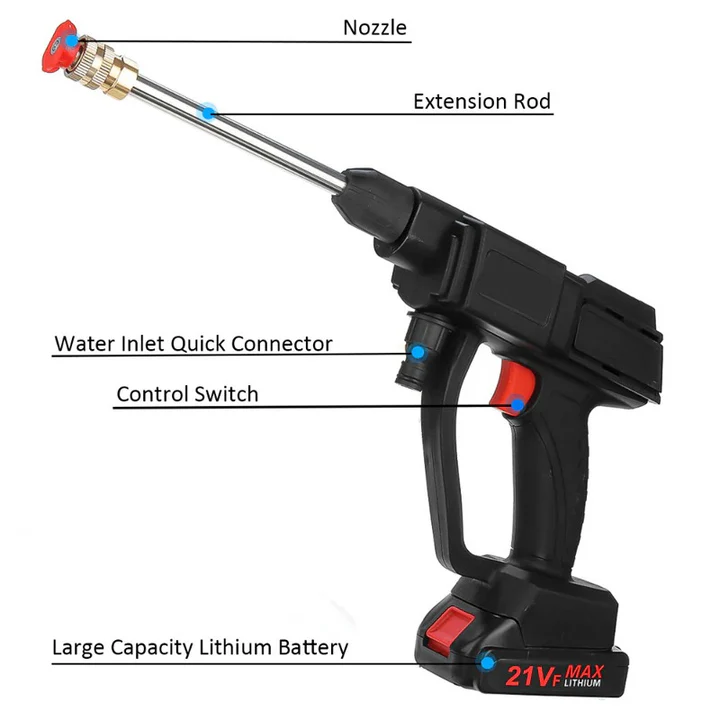 Cordless High-Pressure Washer with Battery Power