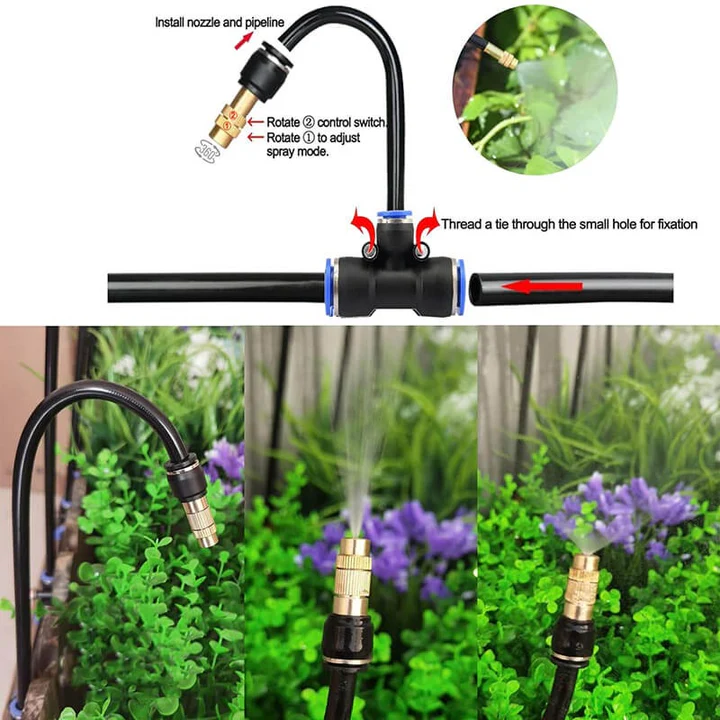 Drip Irrigation Kit Flexible Hose Adjustable Angle