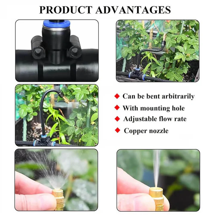 Drip Irrigation Kit Flexible Hose Adjustable Angle
