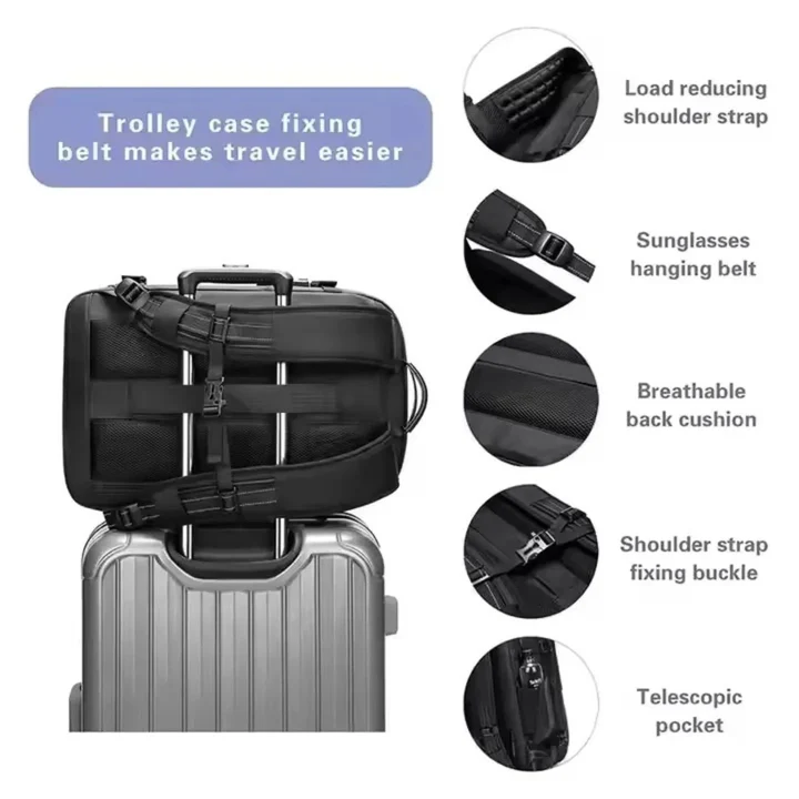 Vacuum Compression Travel Backpack Lightweight Durable