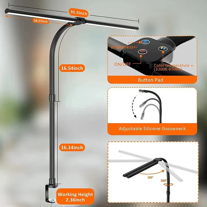 Modern Slimline Desk Lamp LED Adjustable
