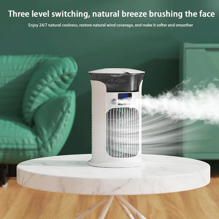Portable Mini Air Conditioner with LED and Humidifier Features
