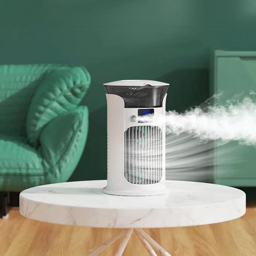 Portable Mini Air Conditioner with LED and Humidifier Features