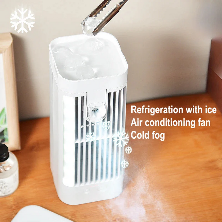 Portable Mini Air Conditioner Desk Fan with Spray Cooling