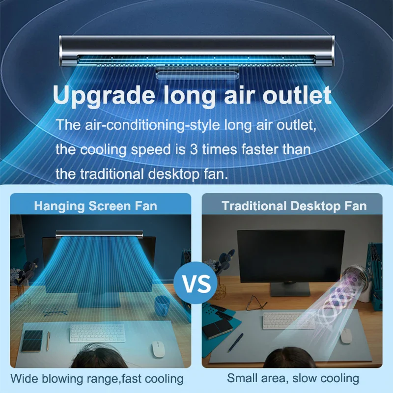 USB Bladeless Fan Desktop Air Cooler Portable Compact Design