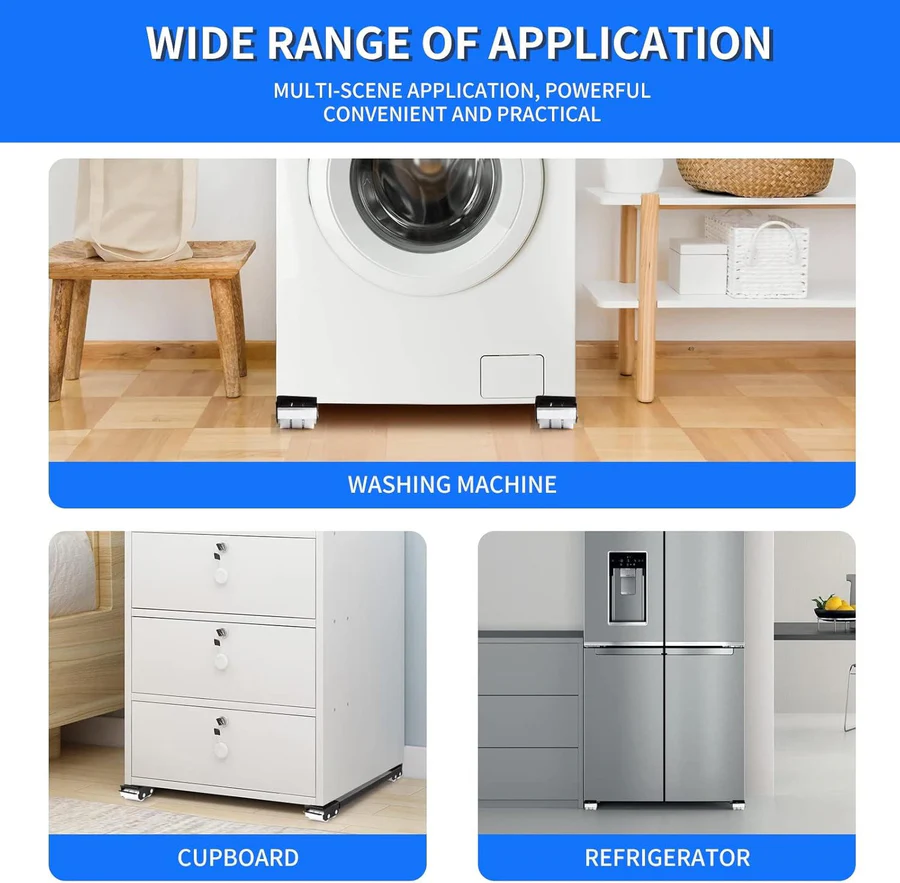 Heavy Duty Appliance Rollers Durable Metal Construction