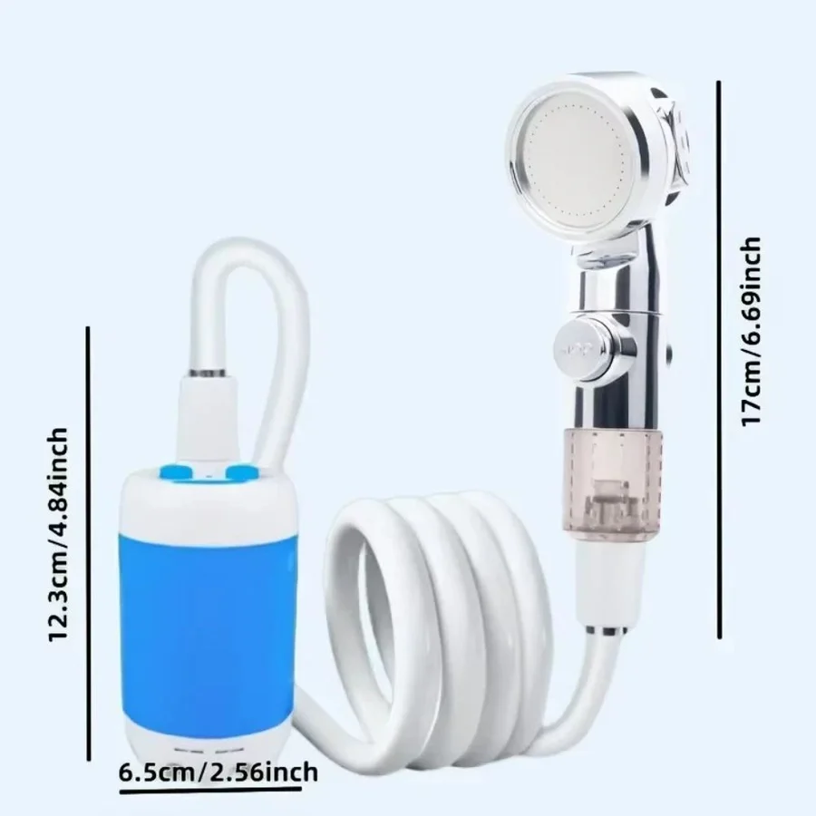 Portable USB Rechargeable Shower Head Water Pump