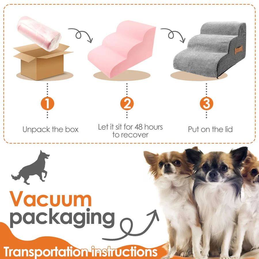 Pet Dog Stairs for Bed Easy Step Design