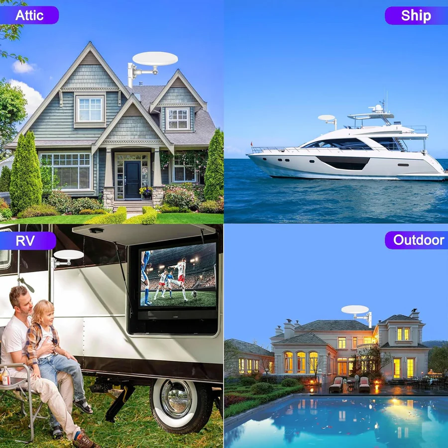 Digital Outdoor TV Antenna Long Range HD Signal Reception