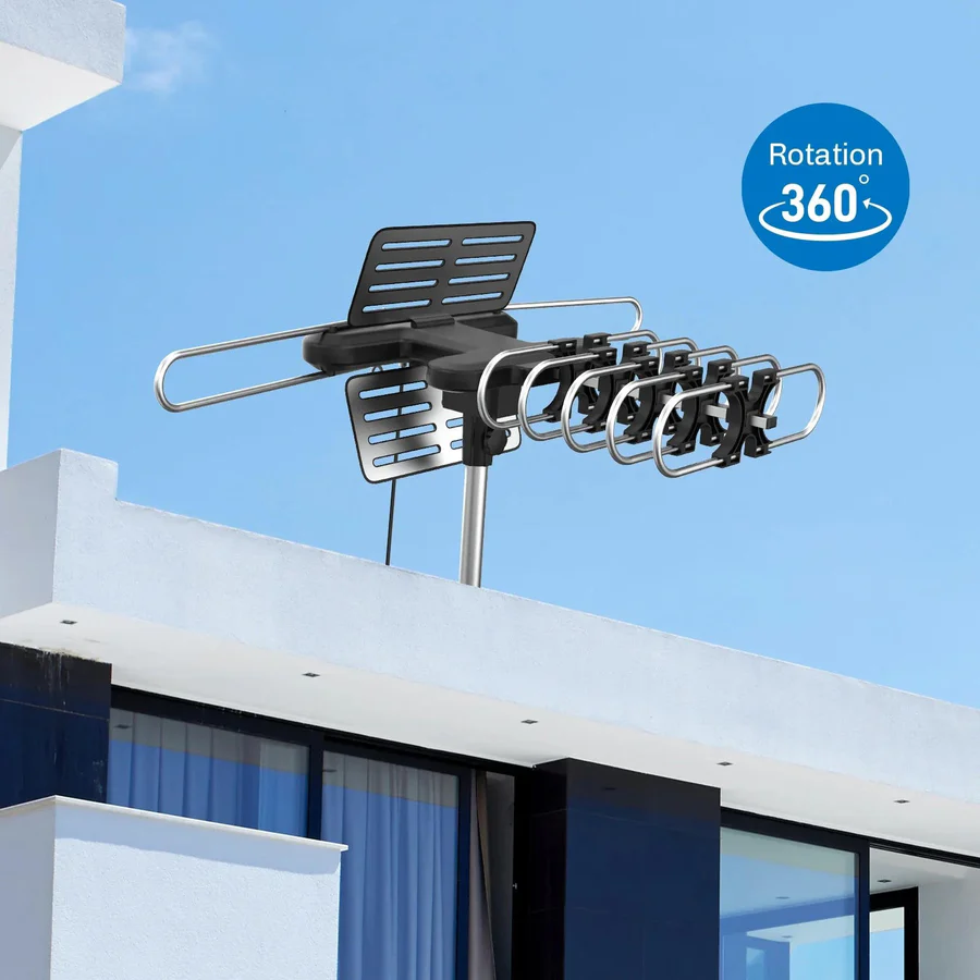 Outdoor TV Antenna HD Motorized Signal Booster