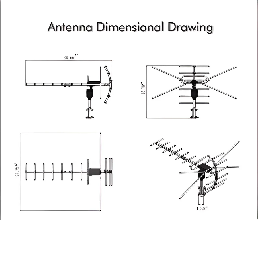Outdoor HD TV Antenna Extra Range High Gain