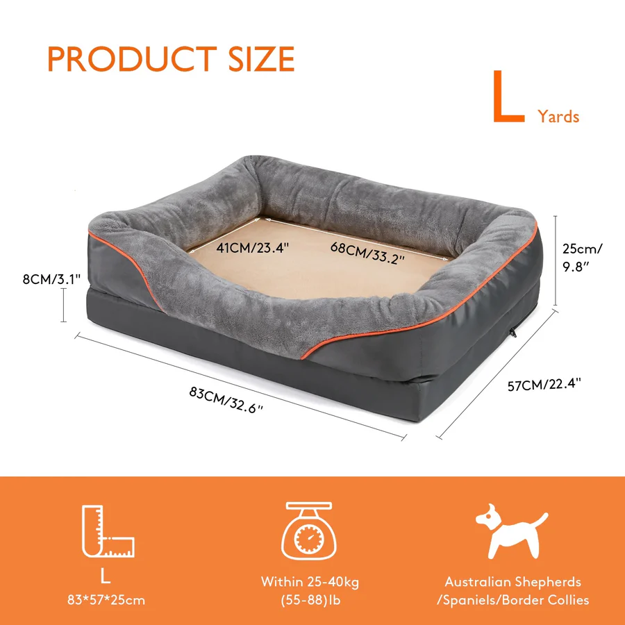 Orthopedic Dog Bed Supportive Memory Foam